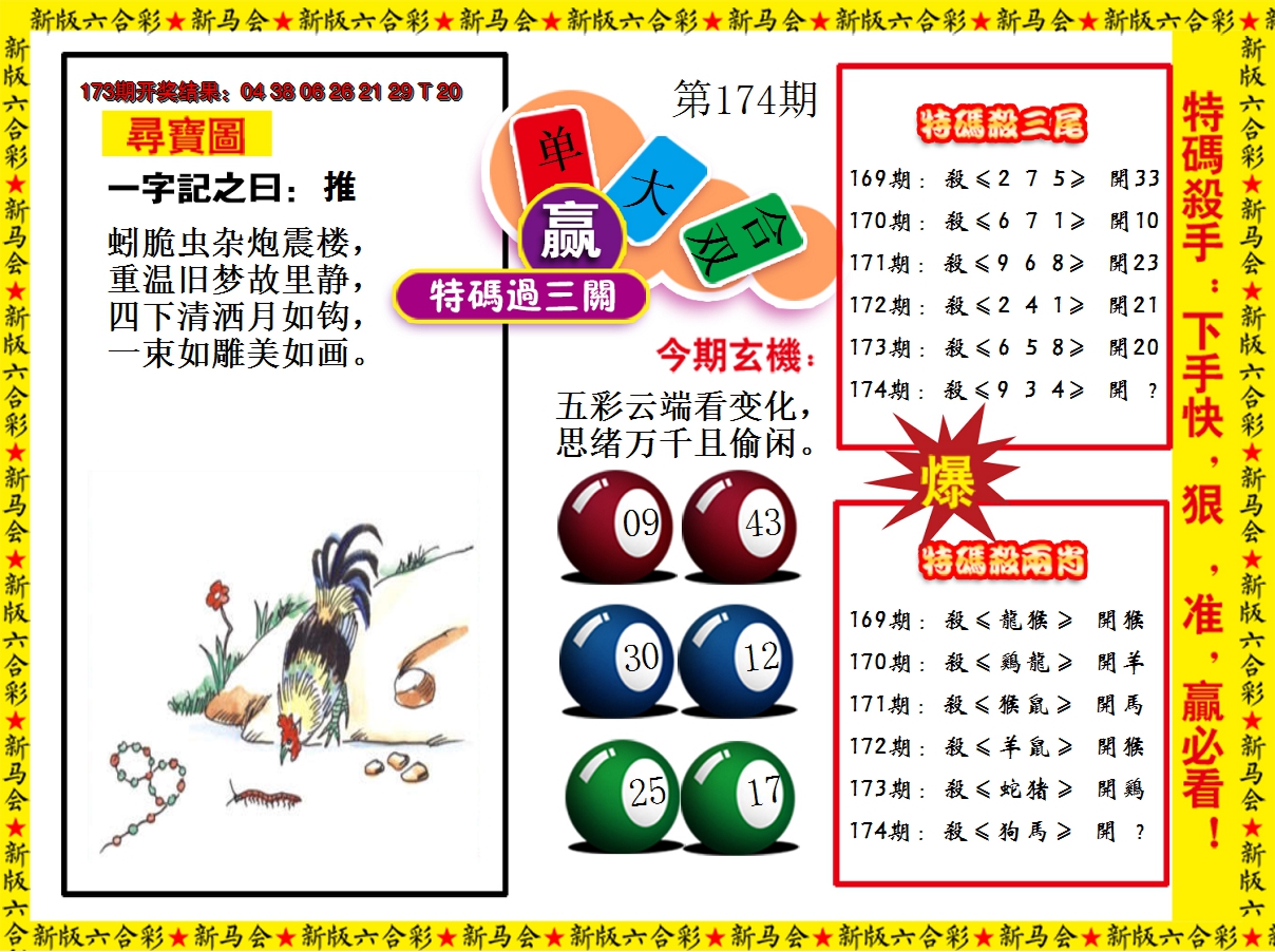 2024174期特码过三关
