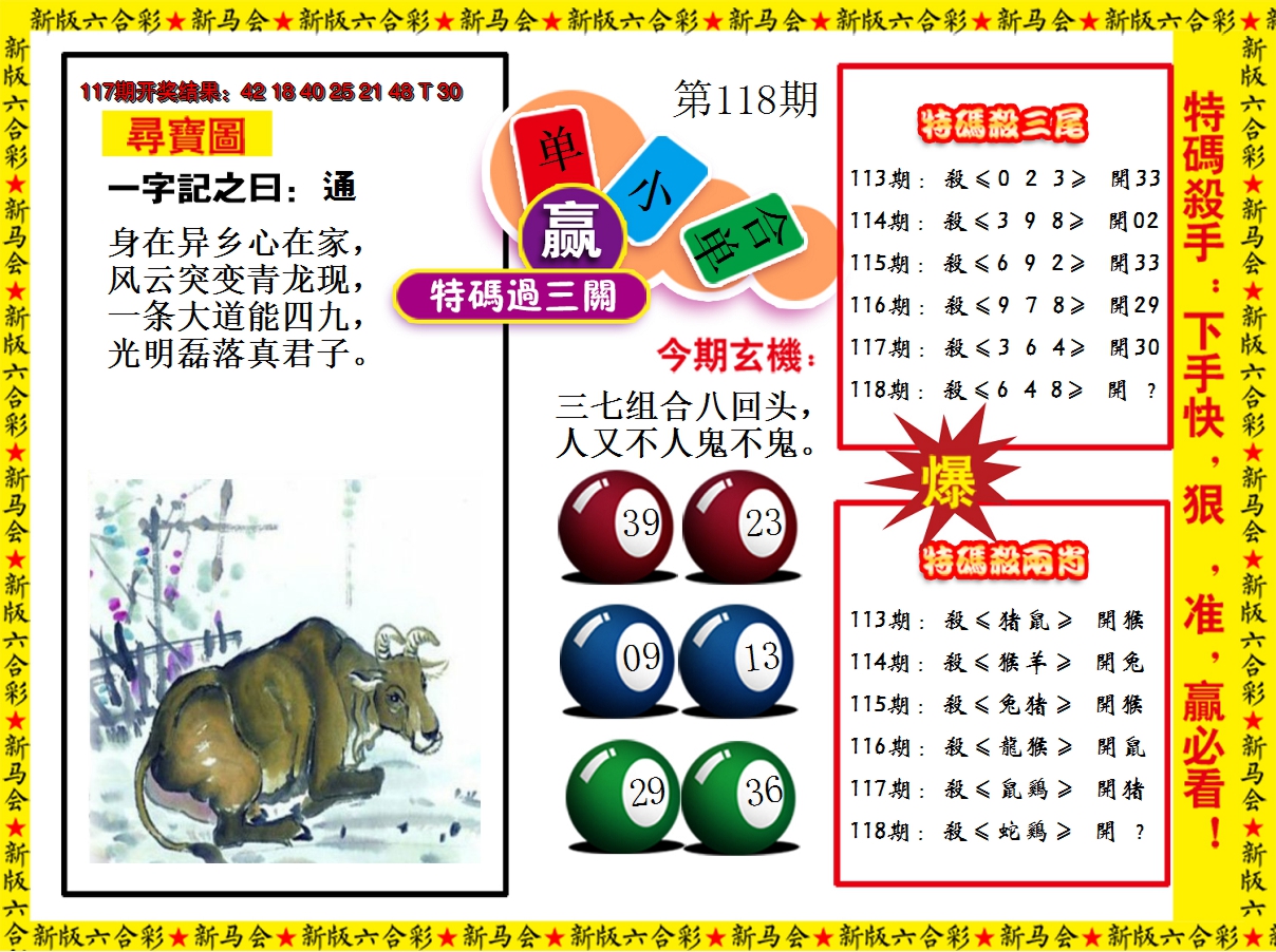 2024118期特码过三关