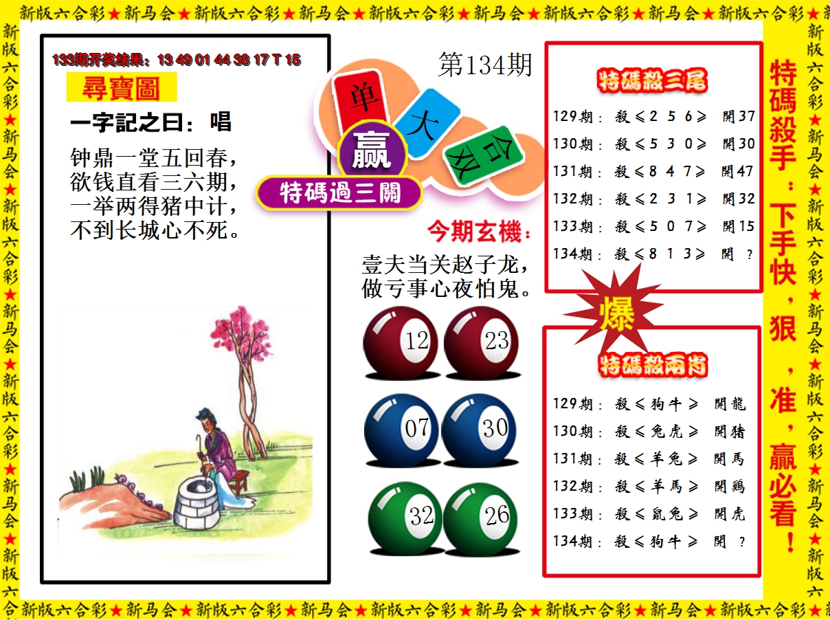 2024134期特码过三关