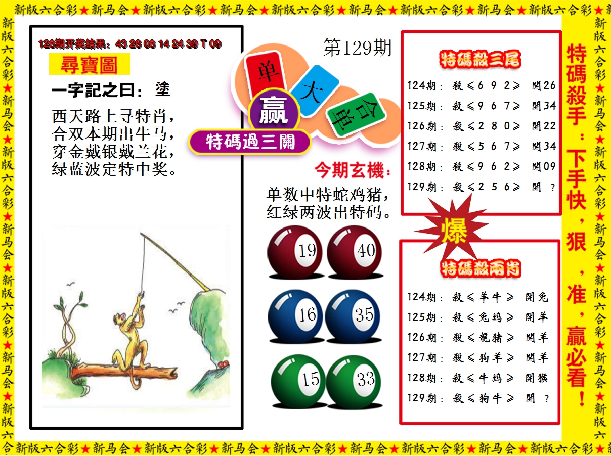 2024129期特码过三关