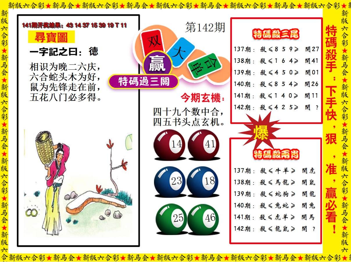 2024142期特码过三关