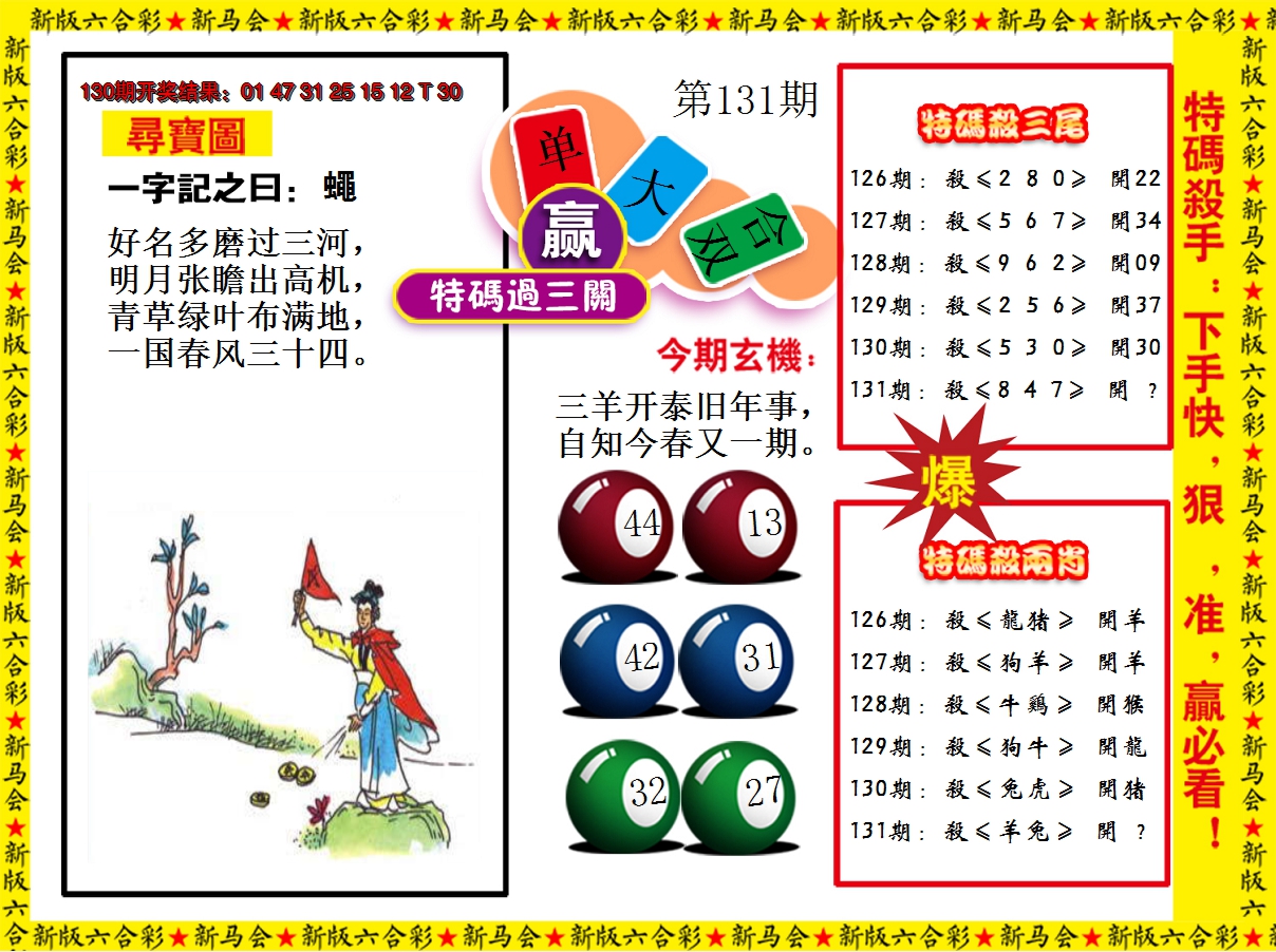 2024131期特码过三关