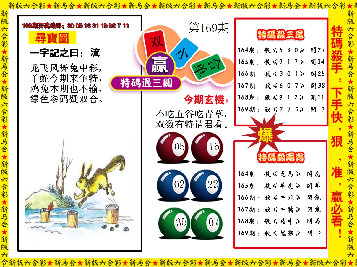 2024169期特码过三关