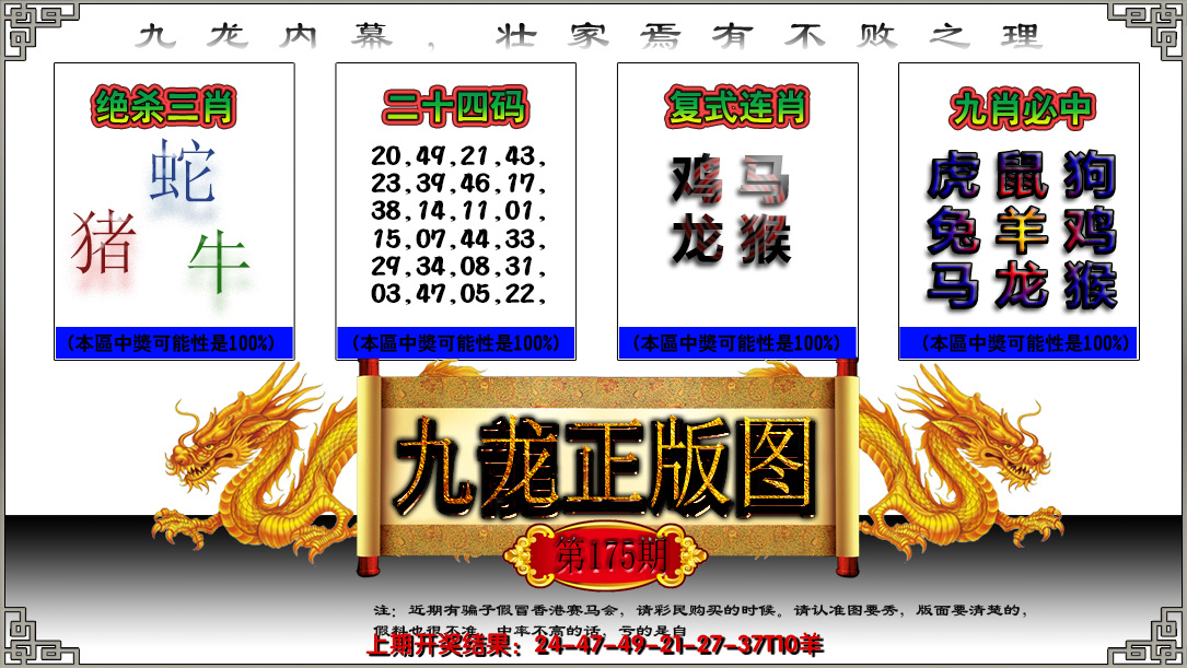 2024175期九龙正版图