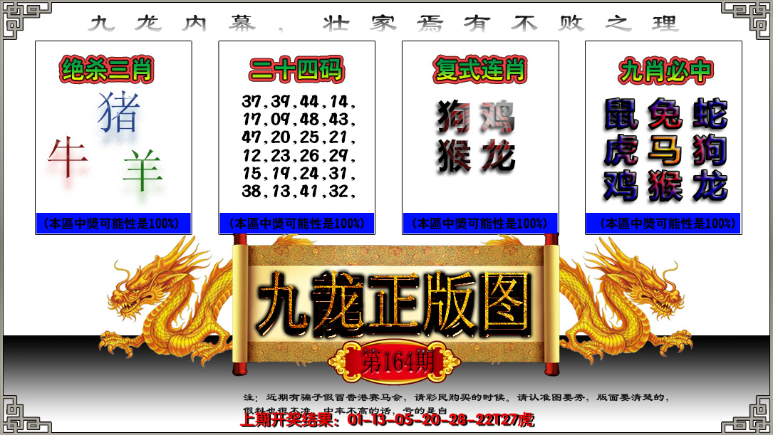 2024164期九龙正版图