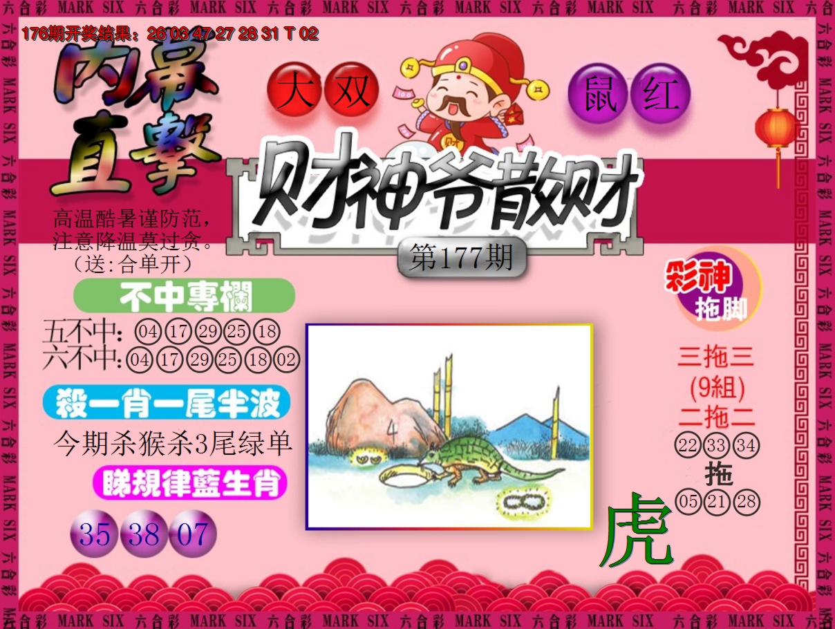 2024177期财神爷散财