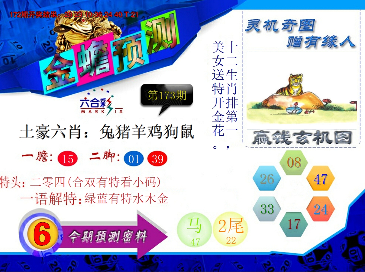 2024173期金蟾预测