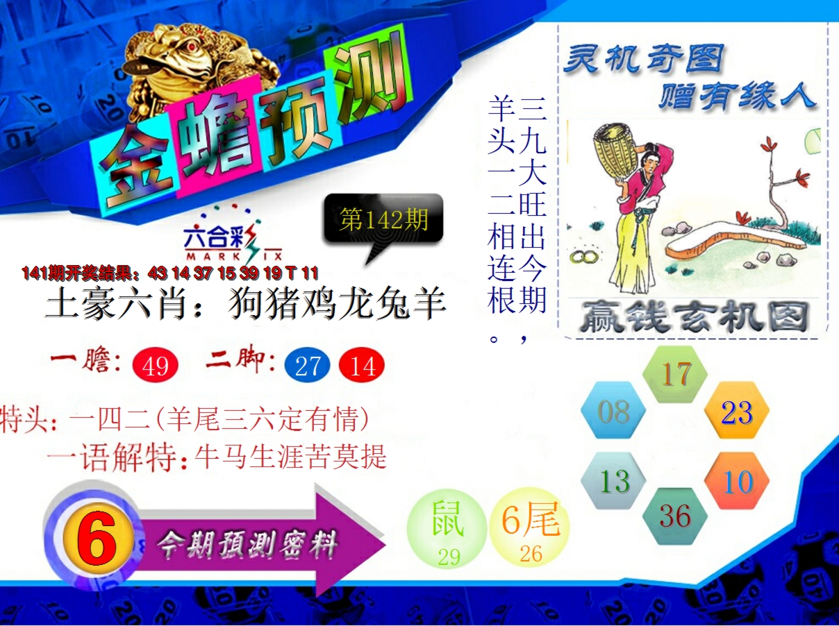 2024142期金蟾预测