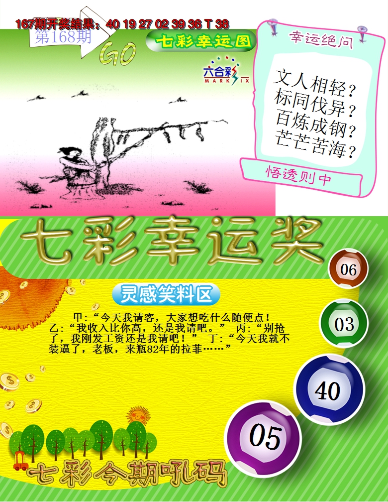 2024168期七彩幸运奖