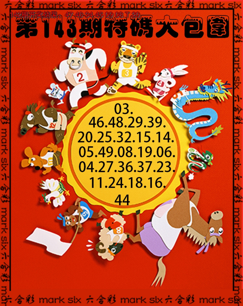2024143期特码大包围