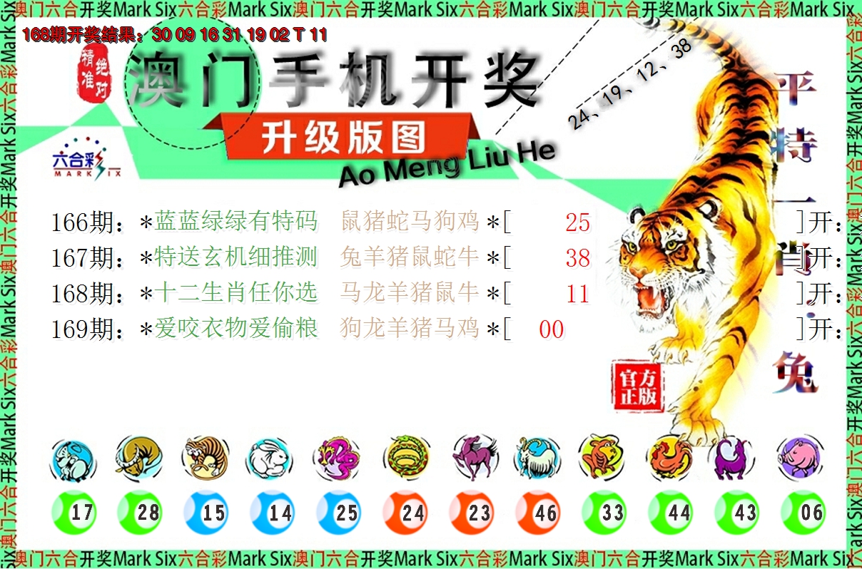 2024169期澳门开奖报