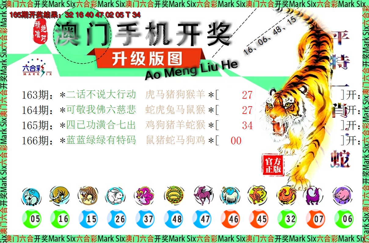 2024166期澳门开奖报