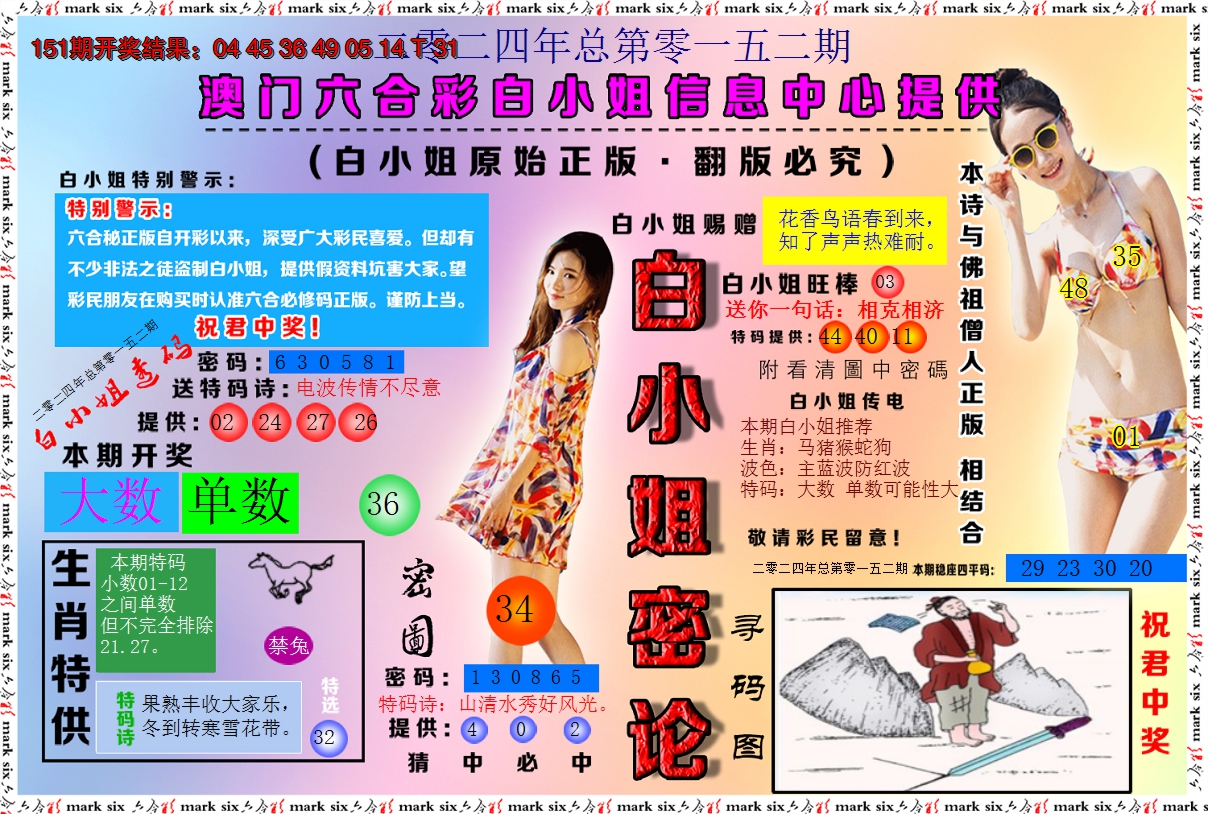 2024152期白小姐密论