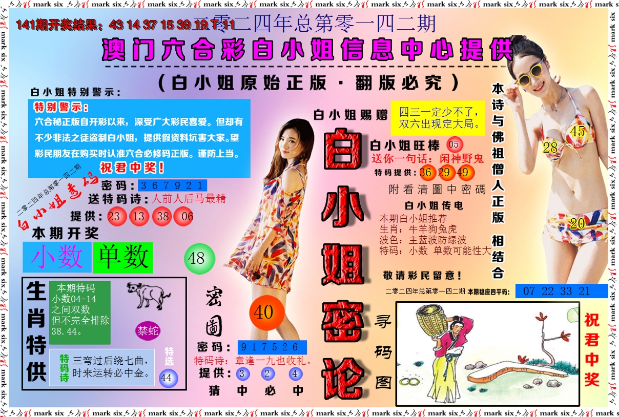 2024142期白小姐密论