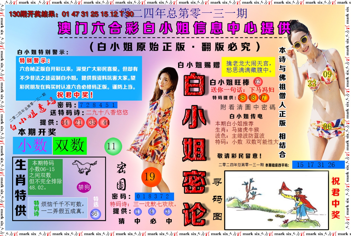 2024131期白小姐密论
