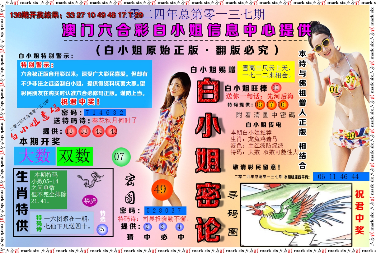 2024137期白小姐密论