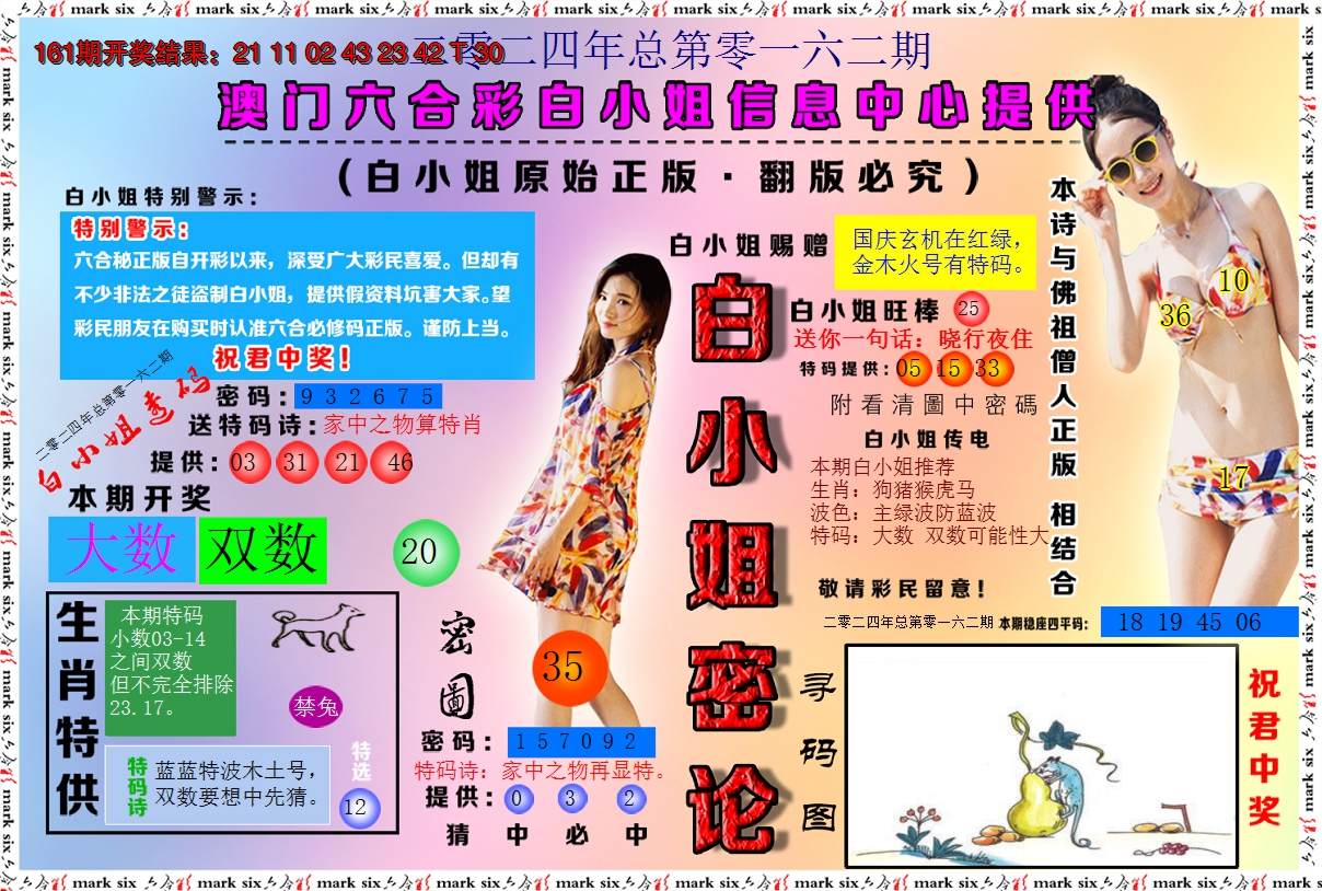 2024162期白小姐密论