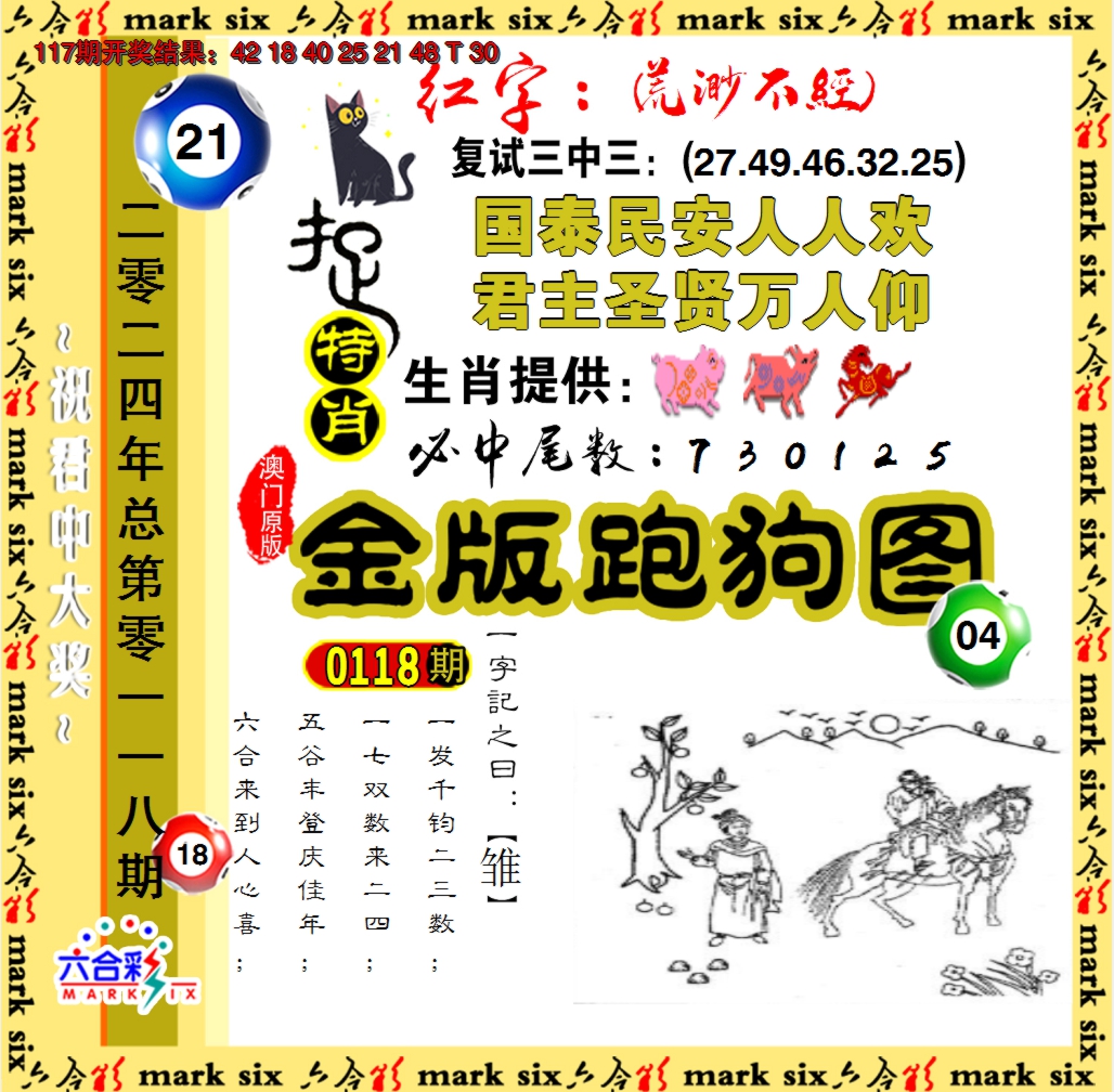 2024118期金版跑狗图
