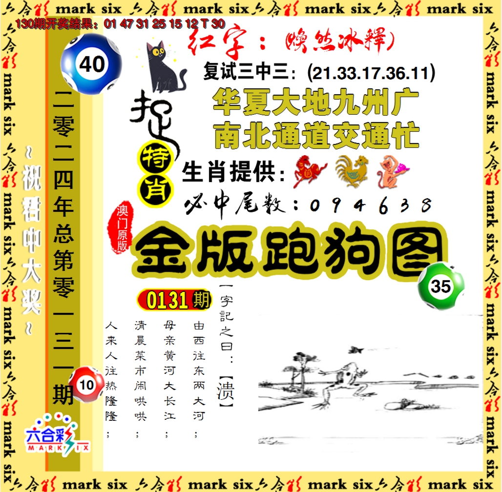 2024131期金版跑狗图