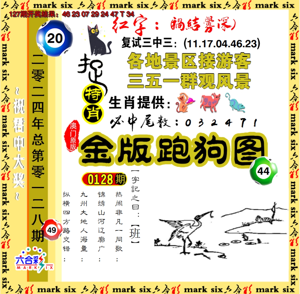 2024128期金版跑狗图
