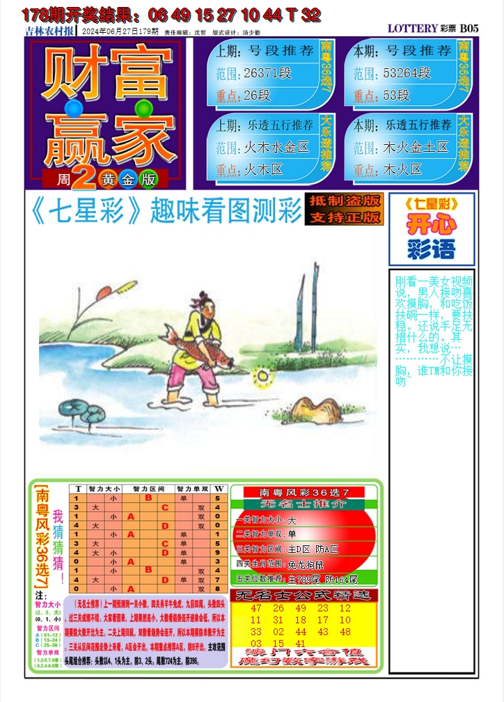 2024179期七星彩图A