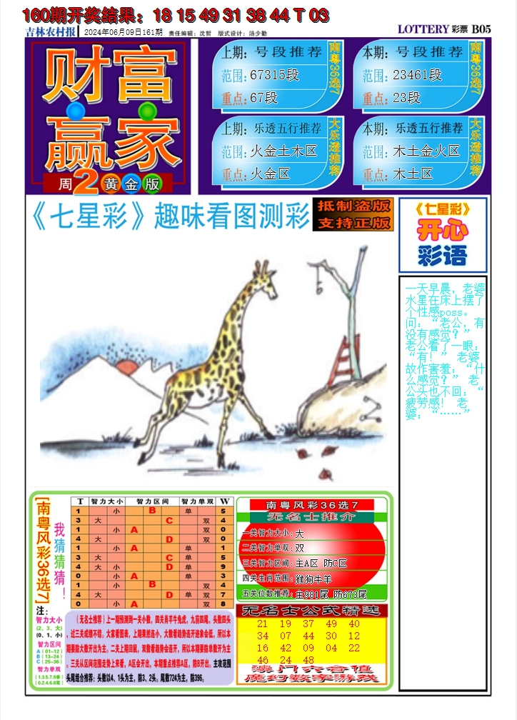 2024161期七星彩图A