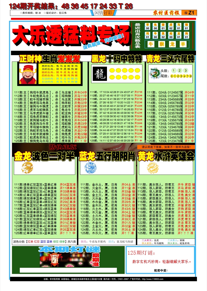 2024125期粤彩联盟D