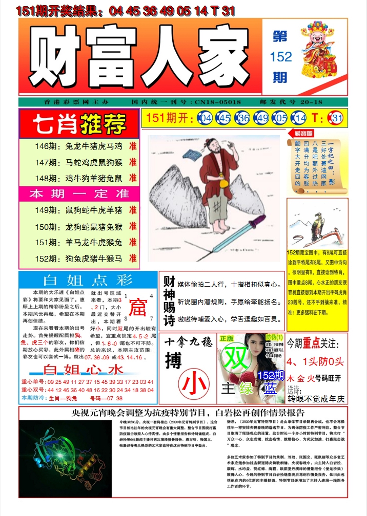 2024152期财富人家A