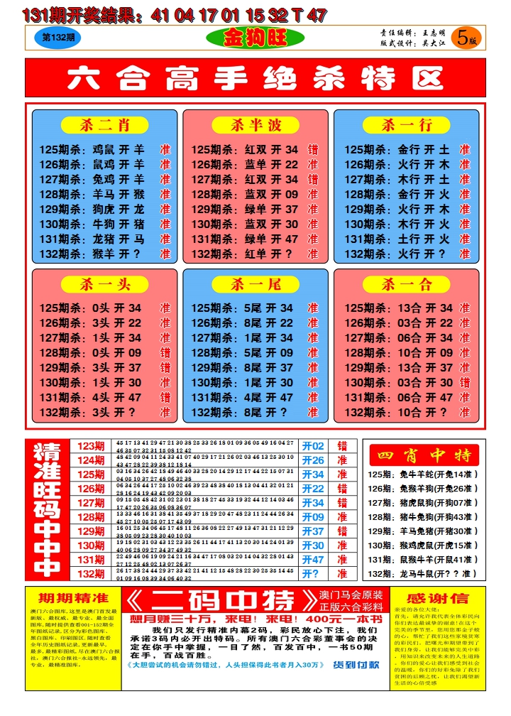2024132期澳门金狗旺D