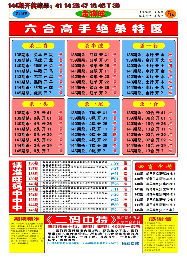 2024145期澳门金狗旺D