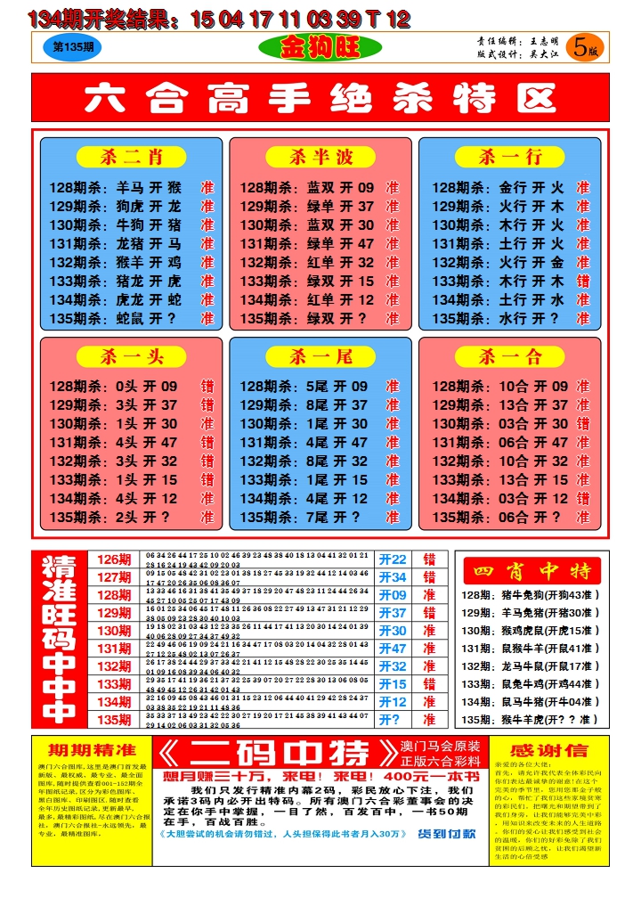 2024135期澳门金狗旺D