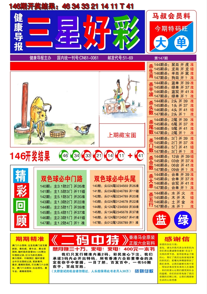 2024147期澳门三星好彩A