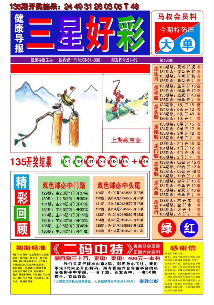 2024136期澳门三星好彩A