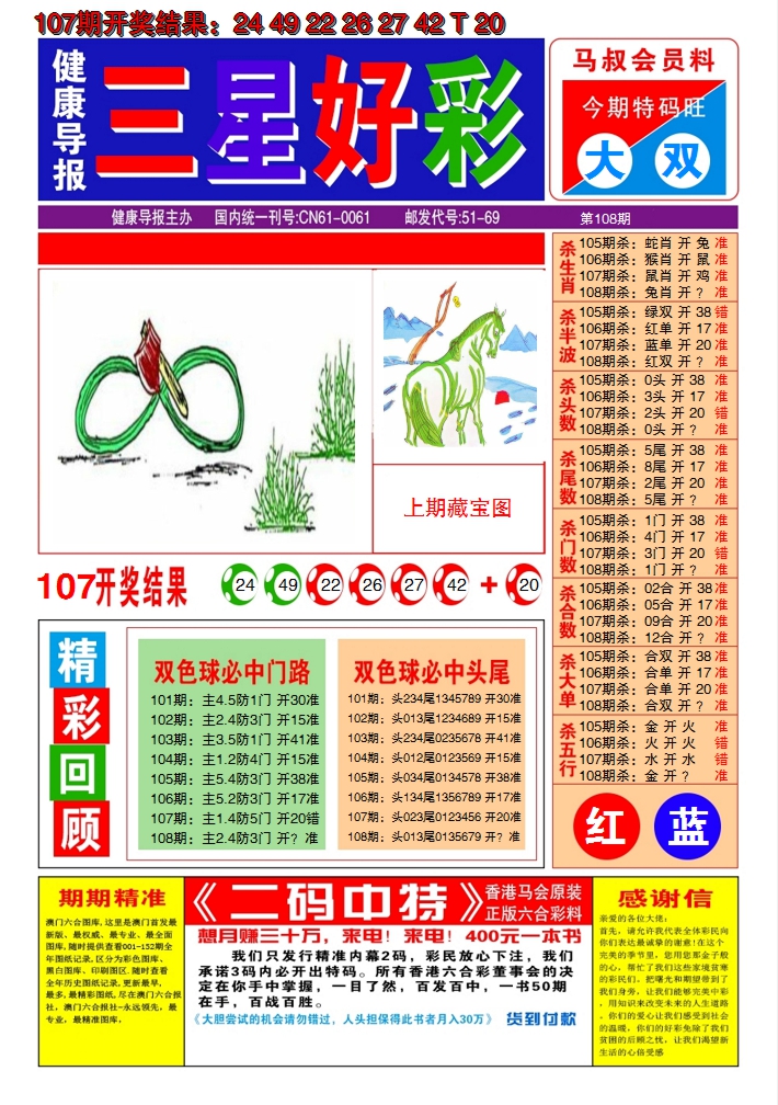 2024108期澳门三星好彩A