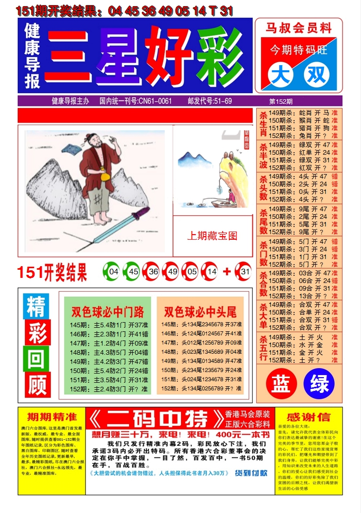 2024152期澳门三星好彩A