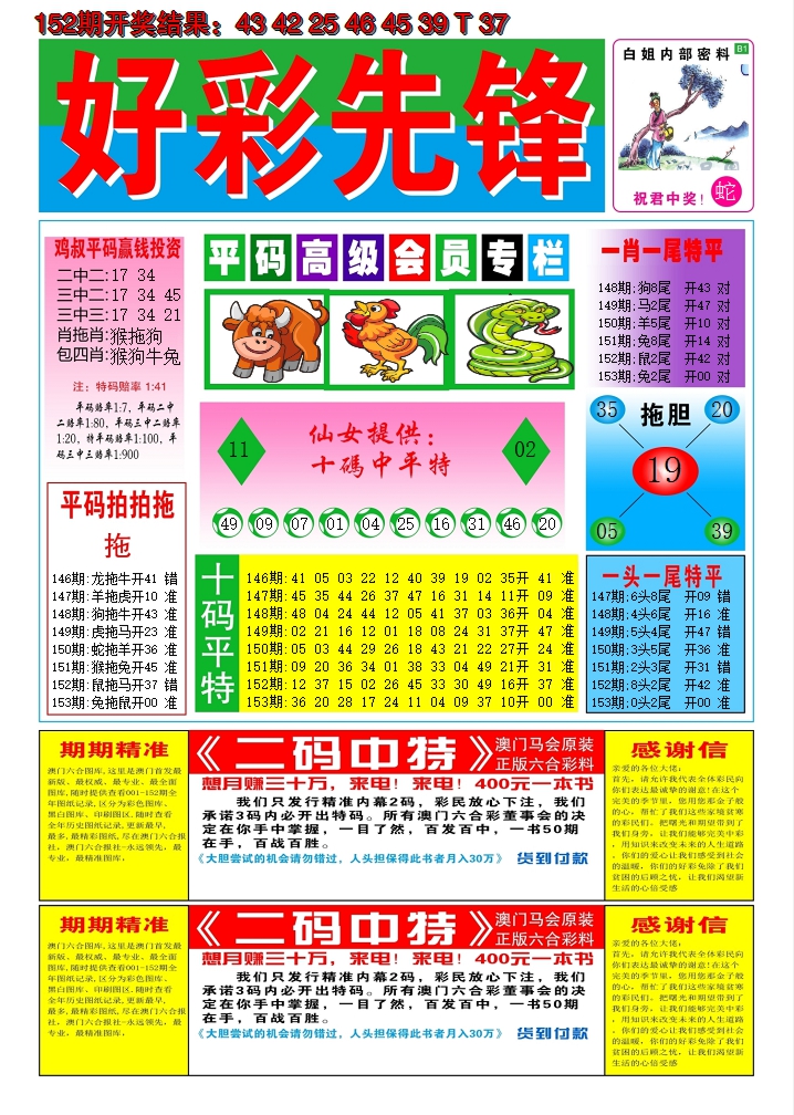 2024153期好彩先锋D