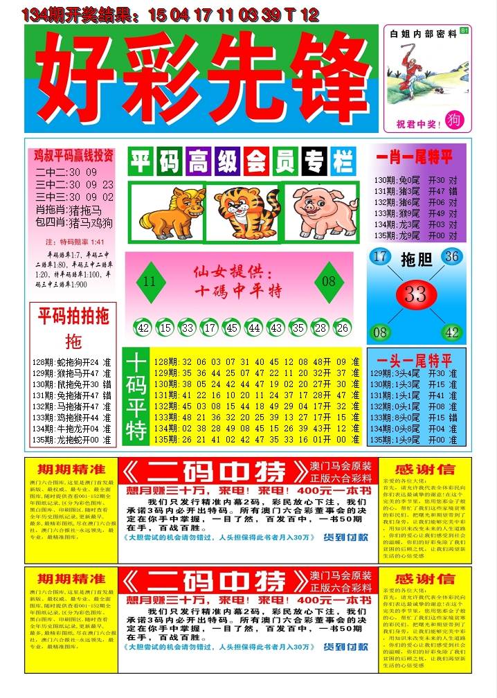 2024135期好彩先锋D
