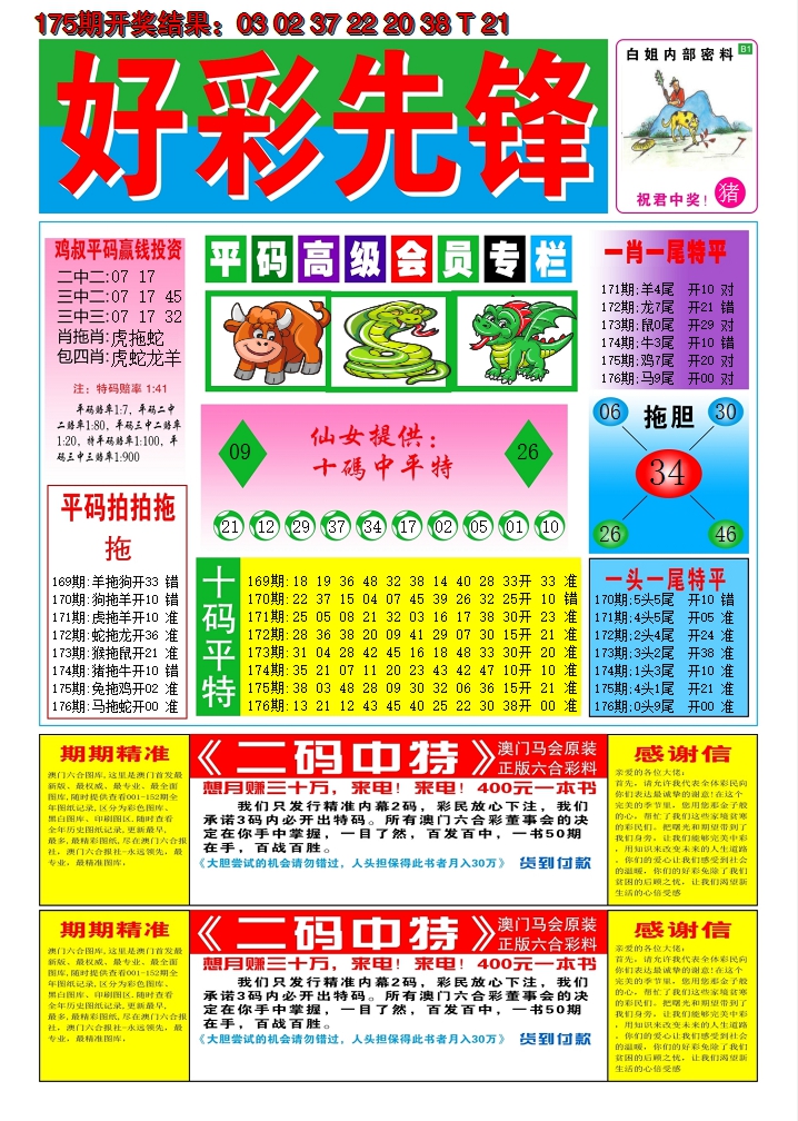2024176期好彩先锋D