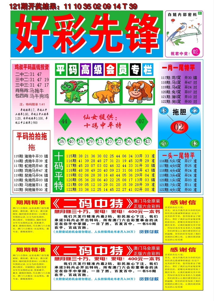 2024122期好彩先锋D