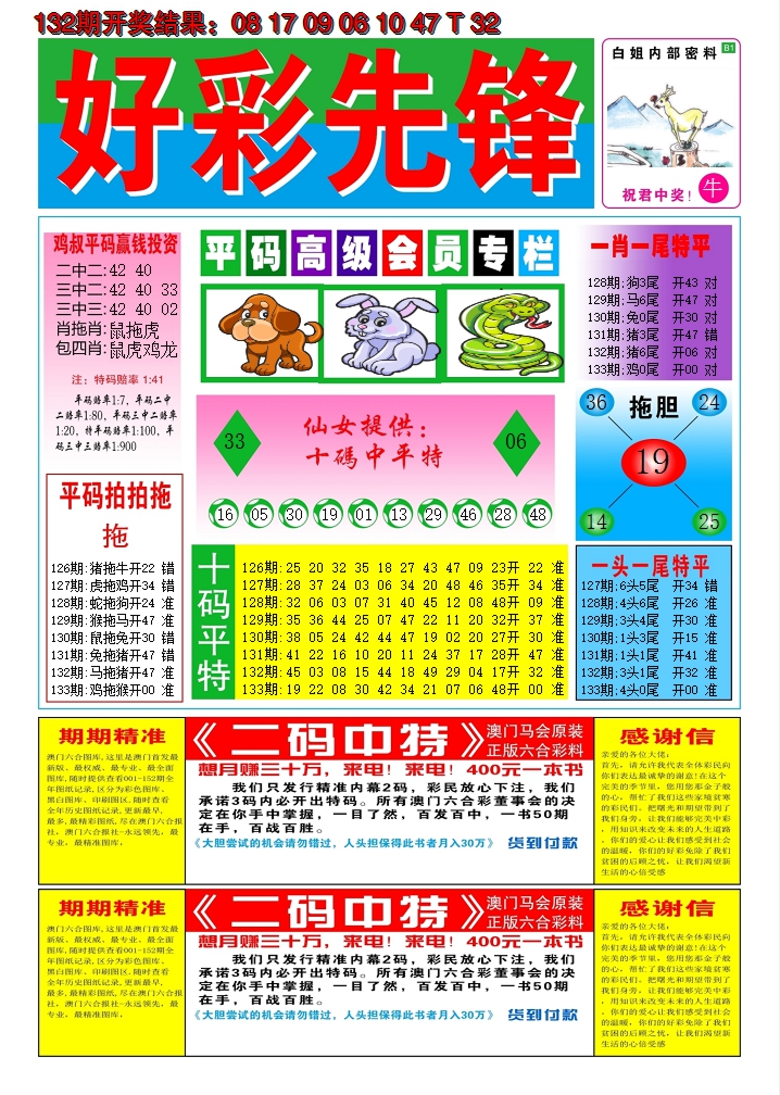 2024133期好彩先锋D