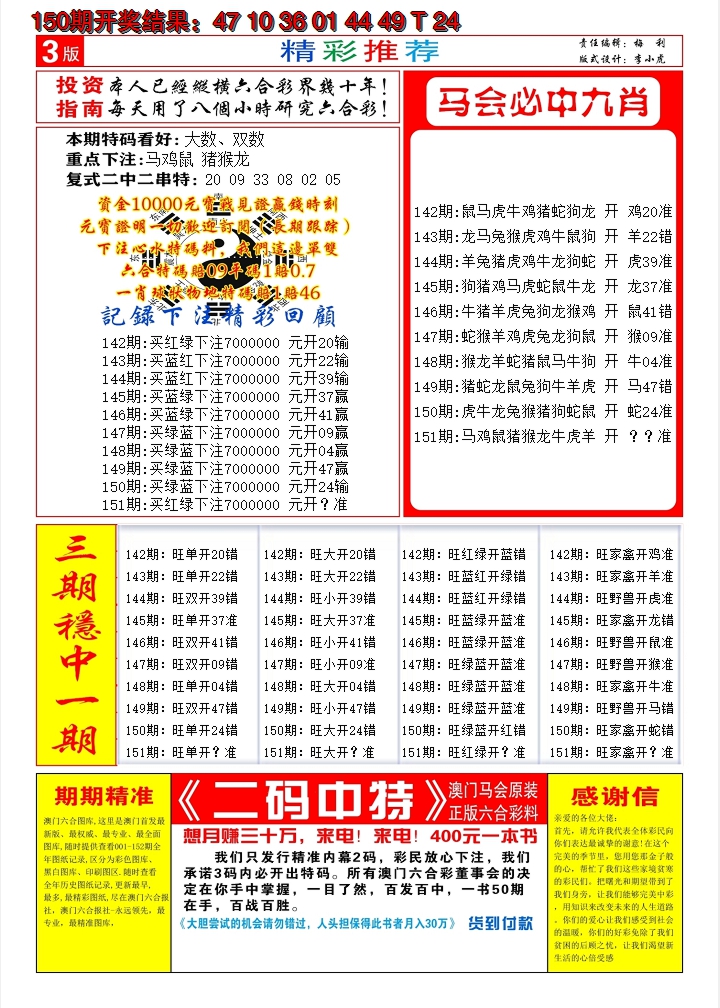 2024151期澳门开门红B