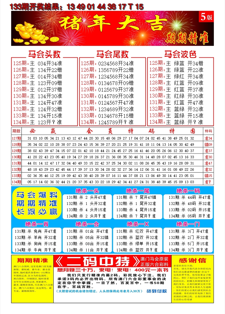 2024134期澳门开门红D