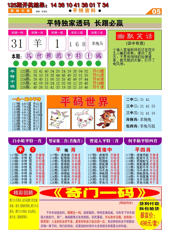 2024126期财神引路D