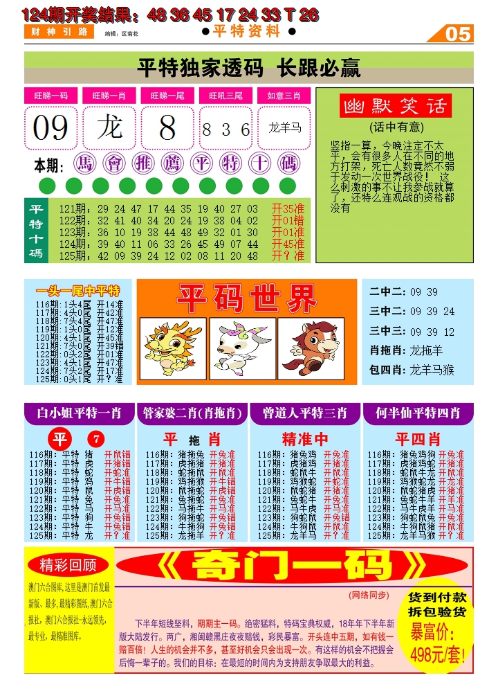 2024125期财神引路D