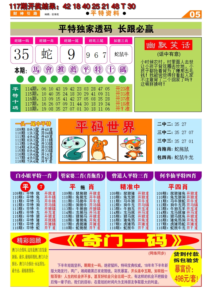 2024118期财神引路D