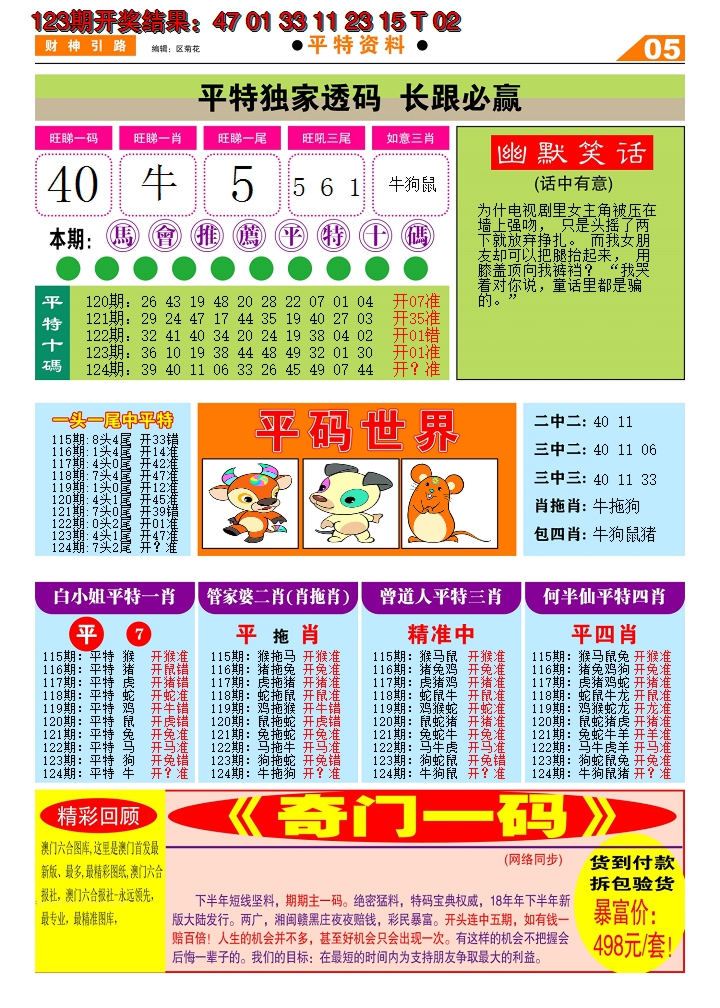 2024124期财神引路D