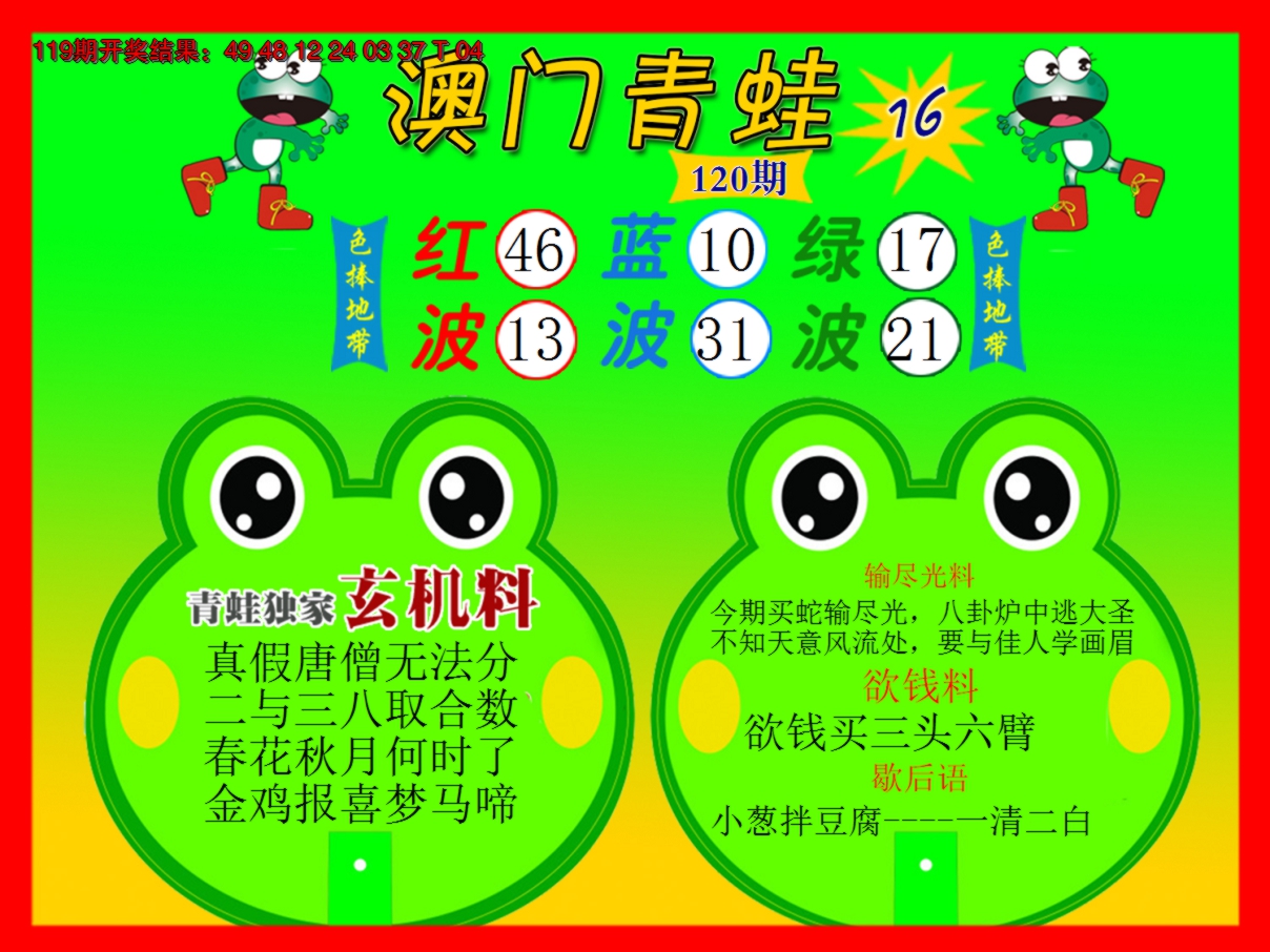 2024120期青蛙系列16
