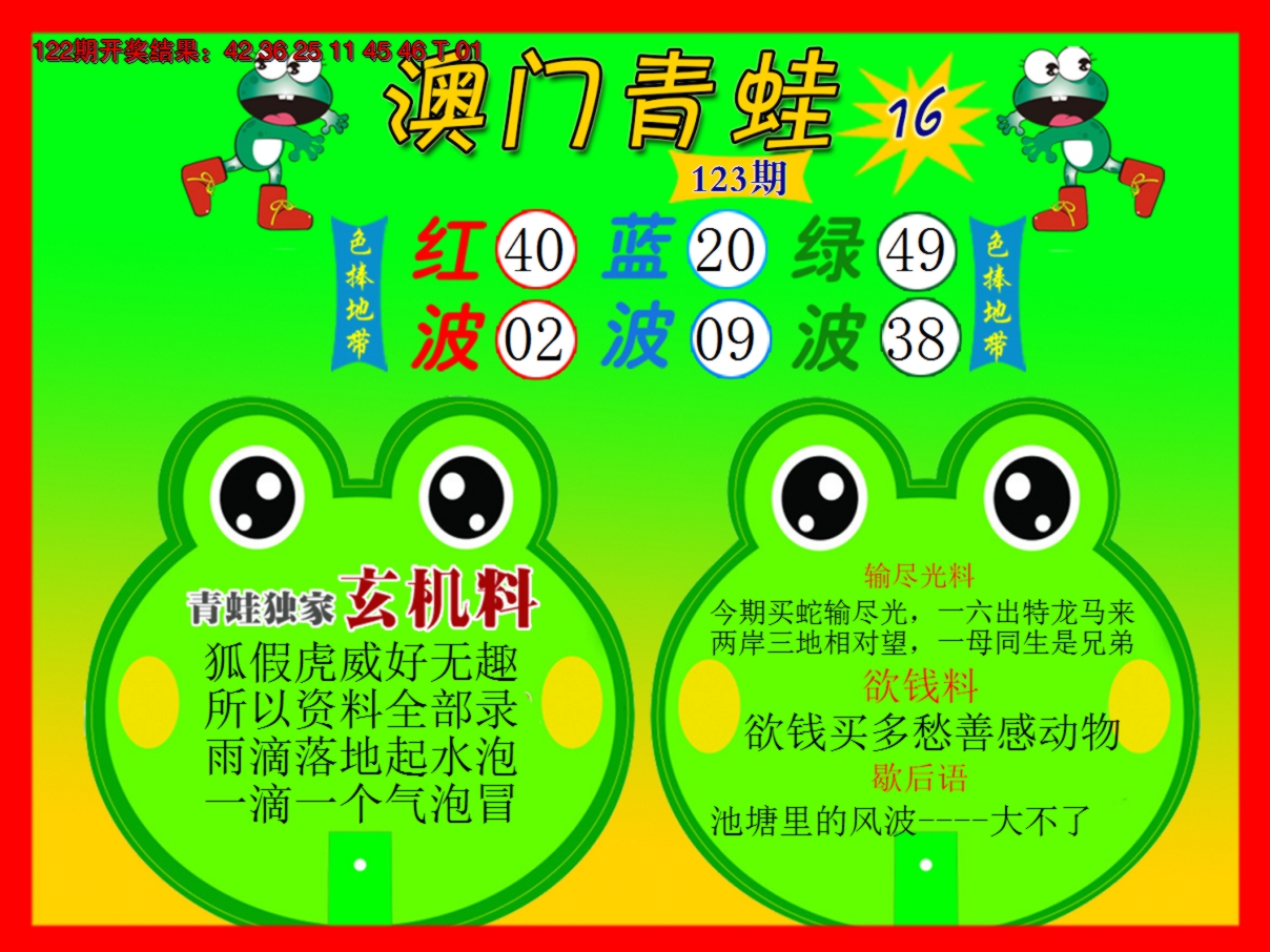 2024123期青蛙系列16