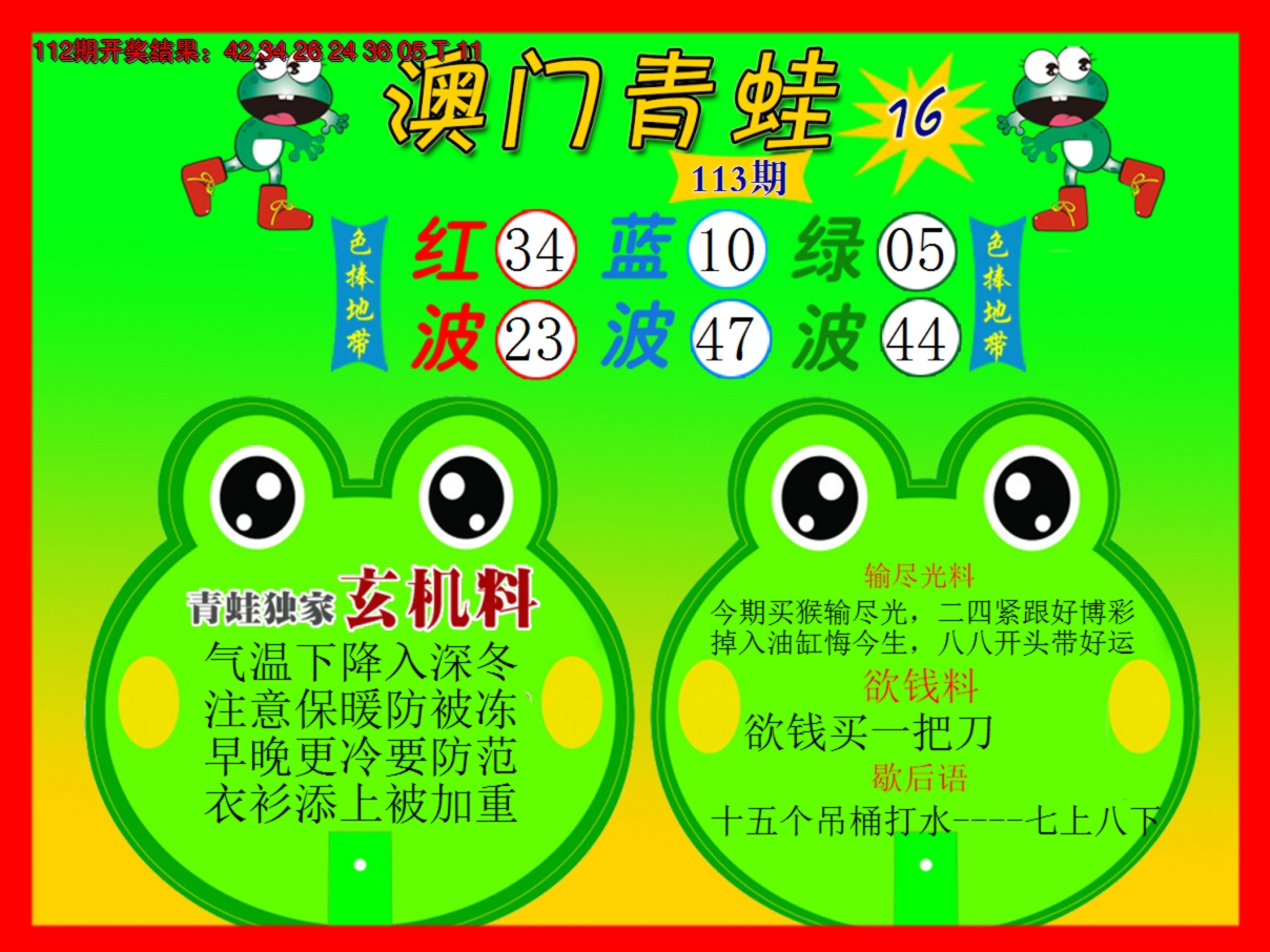 2024113期青蛙系列16
