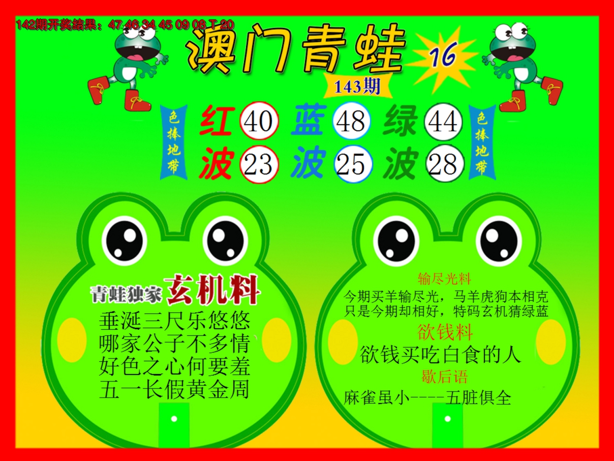 2024143期青蛙系列16
